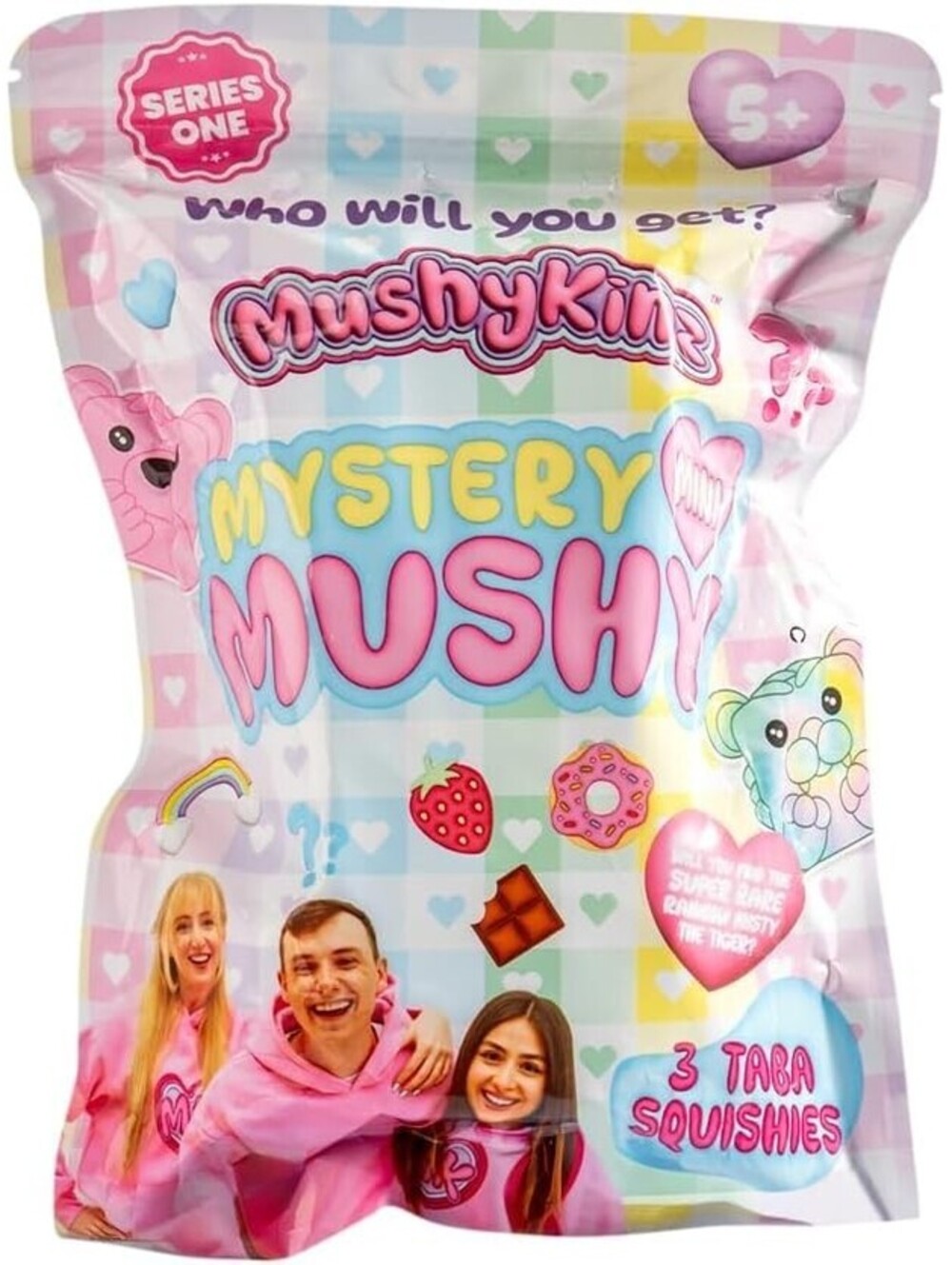 2 packs of Mushykinz Mystery Mushy 3 Mini Taba Squishies Collectible Figures